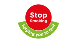 Logo has the text "Stop Smoking" followed by "Helping you to quit".